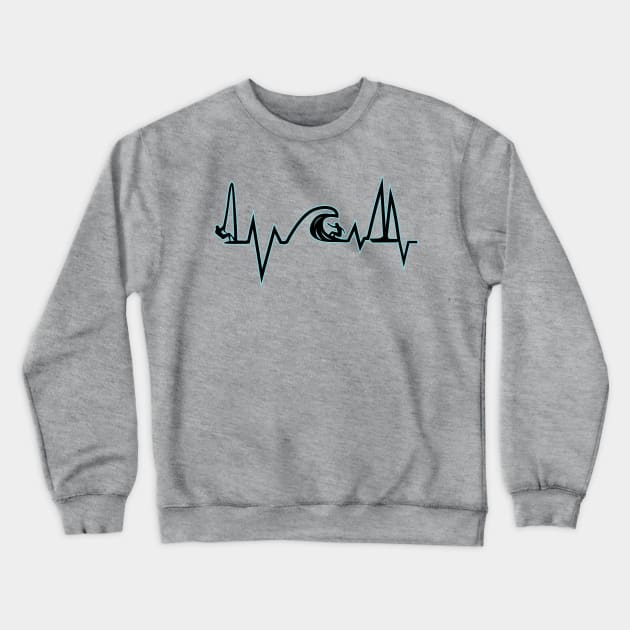 Sea Heartbeat Crewneck Sweatshirt by Samiel